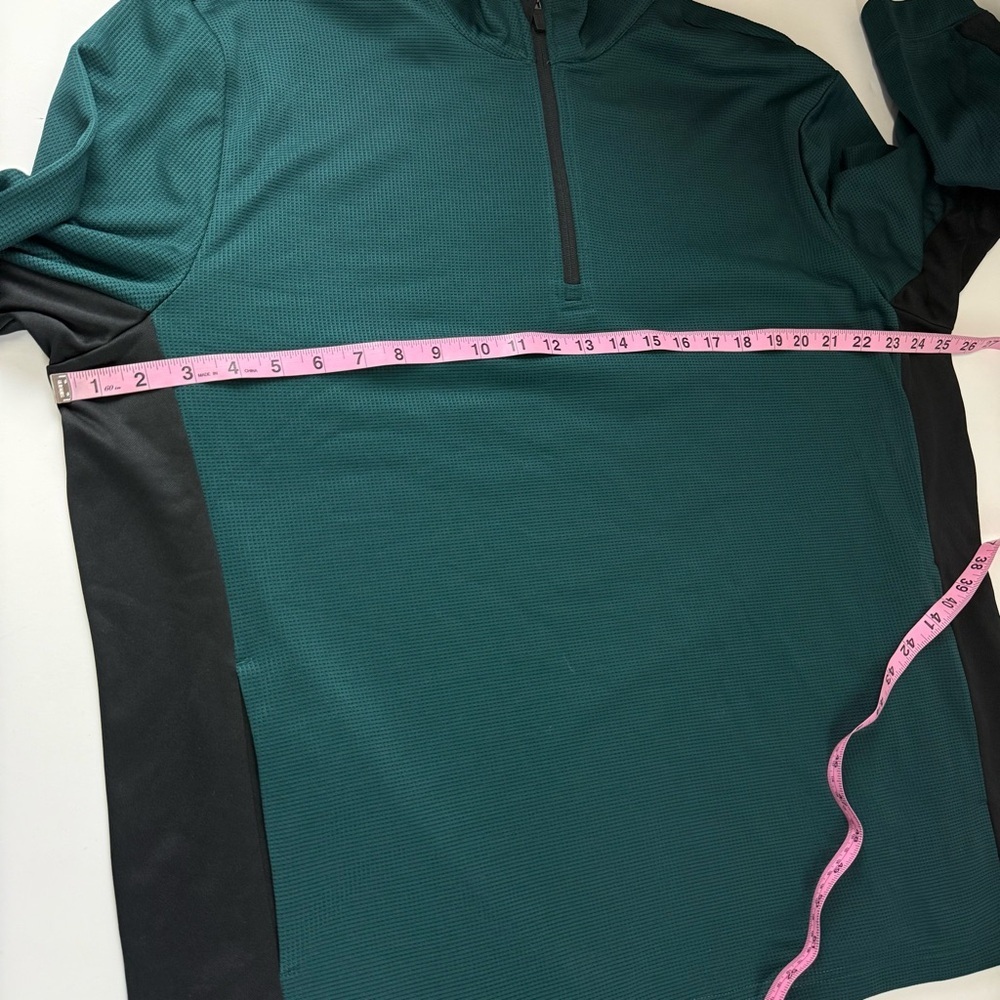 PGA Tour Pullover Quarter Zip Mens XL Green Black Thermal Long Sleeve NWT - Picture 11 of 13